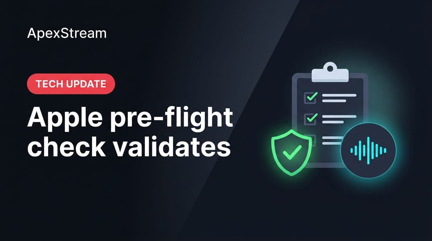 What the Apple pre-flight check validates before you submit