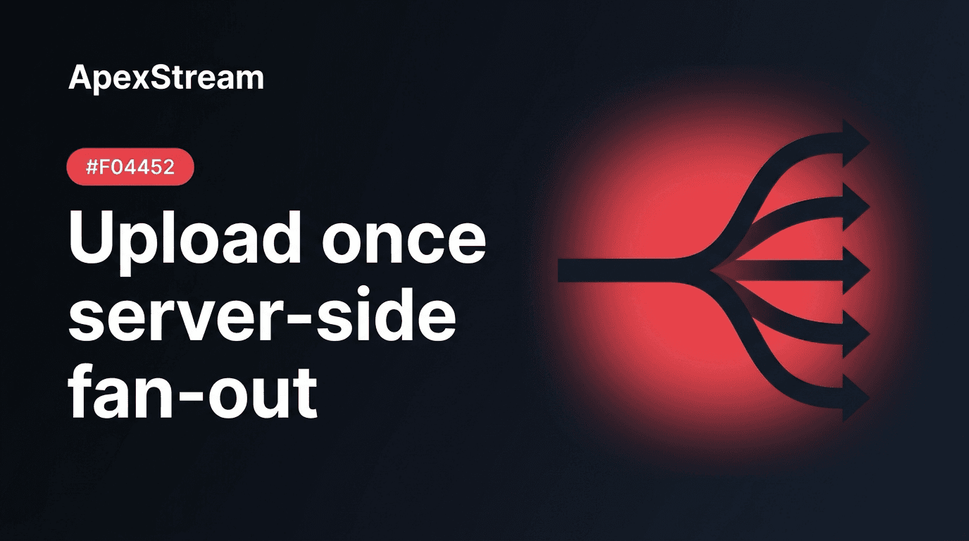 Upload once, stream everywhere: the math of server-side fan-out