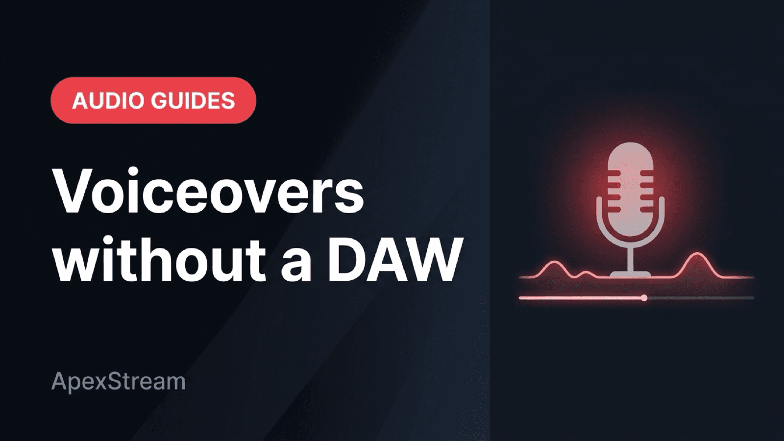 Voiceovers without a DAW