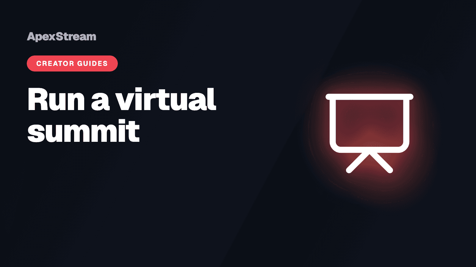 Running a Virtual Summit as a Live Broadcast